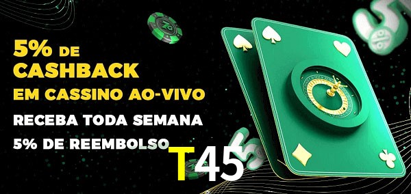 Promoções do cassino ao Vivo T45
